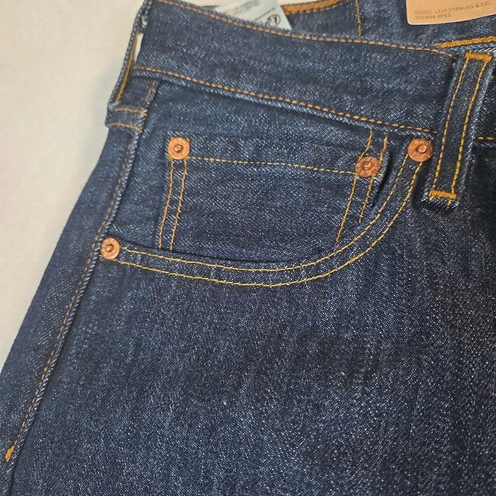 Levi's 501 Original Fit Men's Jeans Button Fly Dark Blue Denim 34x32 NWT Cowboy